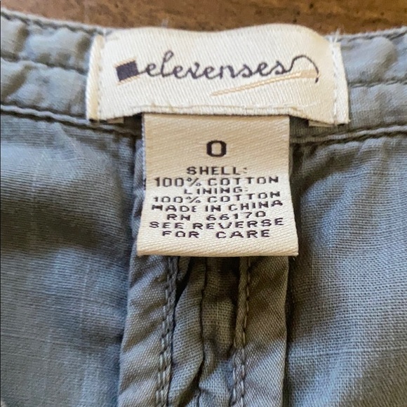 EUC Anthropology Elevenses green/Grey top size 0 - Picture 2 of 6